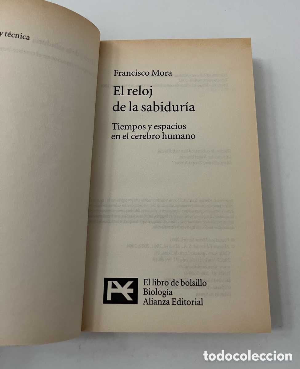 Libros de segunda mano: Libro El reloj de la sabidur&iacute;a: Tiempos y espacio en el cerebro - Foto 3