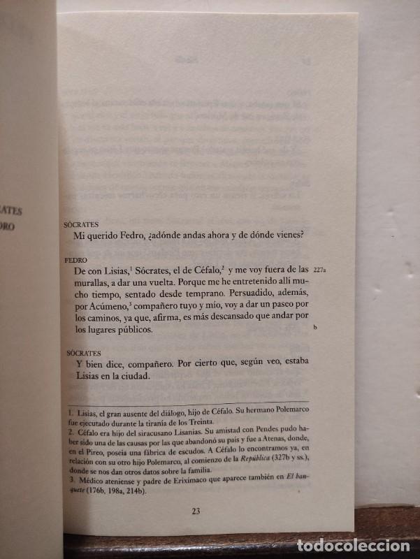 Libros de segunda mano: Fedro - PLAT&Oacute;N - Gredos - BIBLIOTECA BASICA GREDOS, 015 - Foto 3