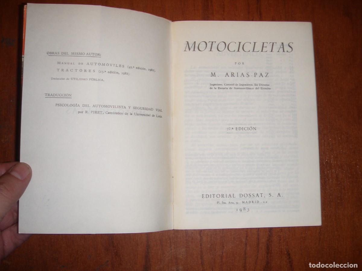 Libros de segunda mano: ARIAS PAZ EDICI&Oacute;N 27 MOTOCICLETAS - Foto 4