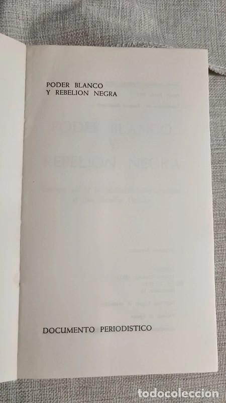 Libros de segunda mano: &rdquo;Poder Blanco y Rebeli&oacute;n Negra&rdquo; Fran&ccedil;ois Masnata (Par&iacute;s 1969) - Foto 6