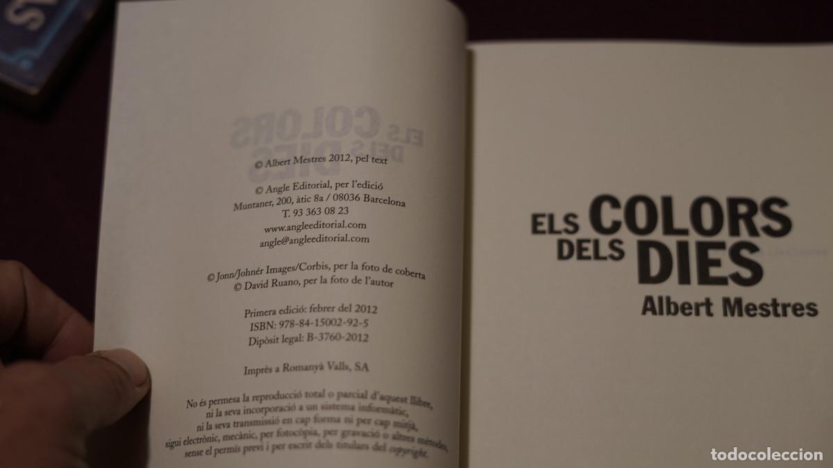 Libros de segunda mano: Albert Mestres - El color dels dies - Angle 2012 - Foto 2