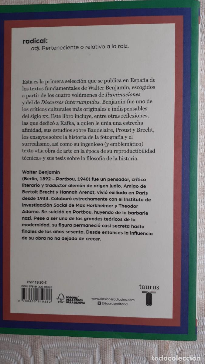 Libros de segunda mano: Iluminaciones.- Walter Benjam&iacute;n (Taurus) - Foto 2