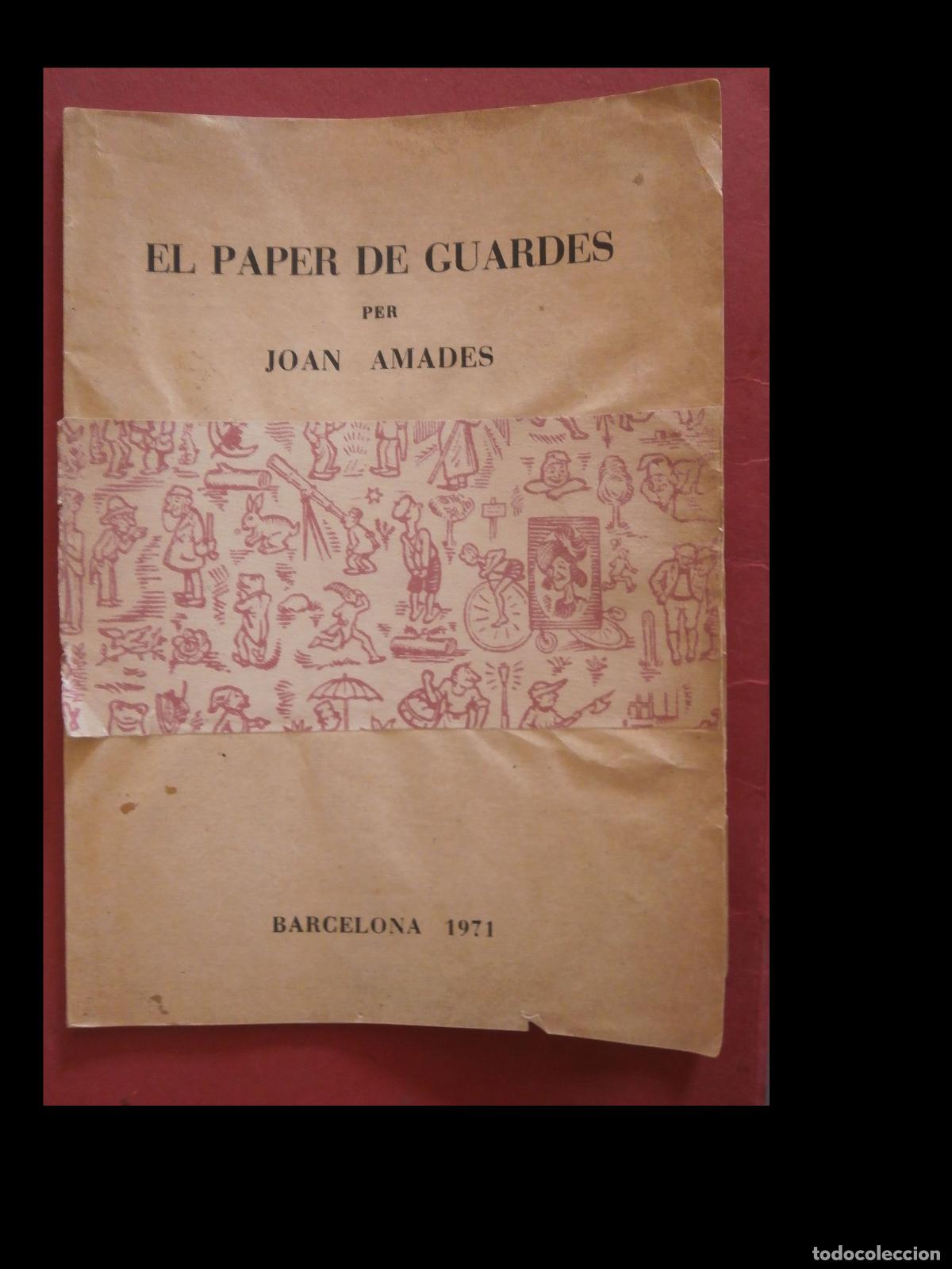 Libros de segunda mano: El Paper de Guardes. Joan Amades - Foto 1