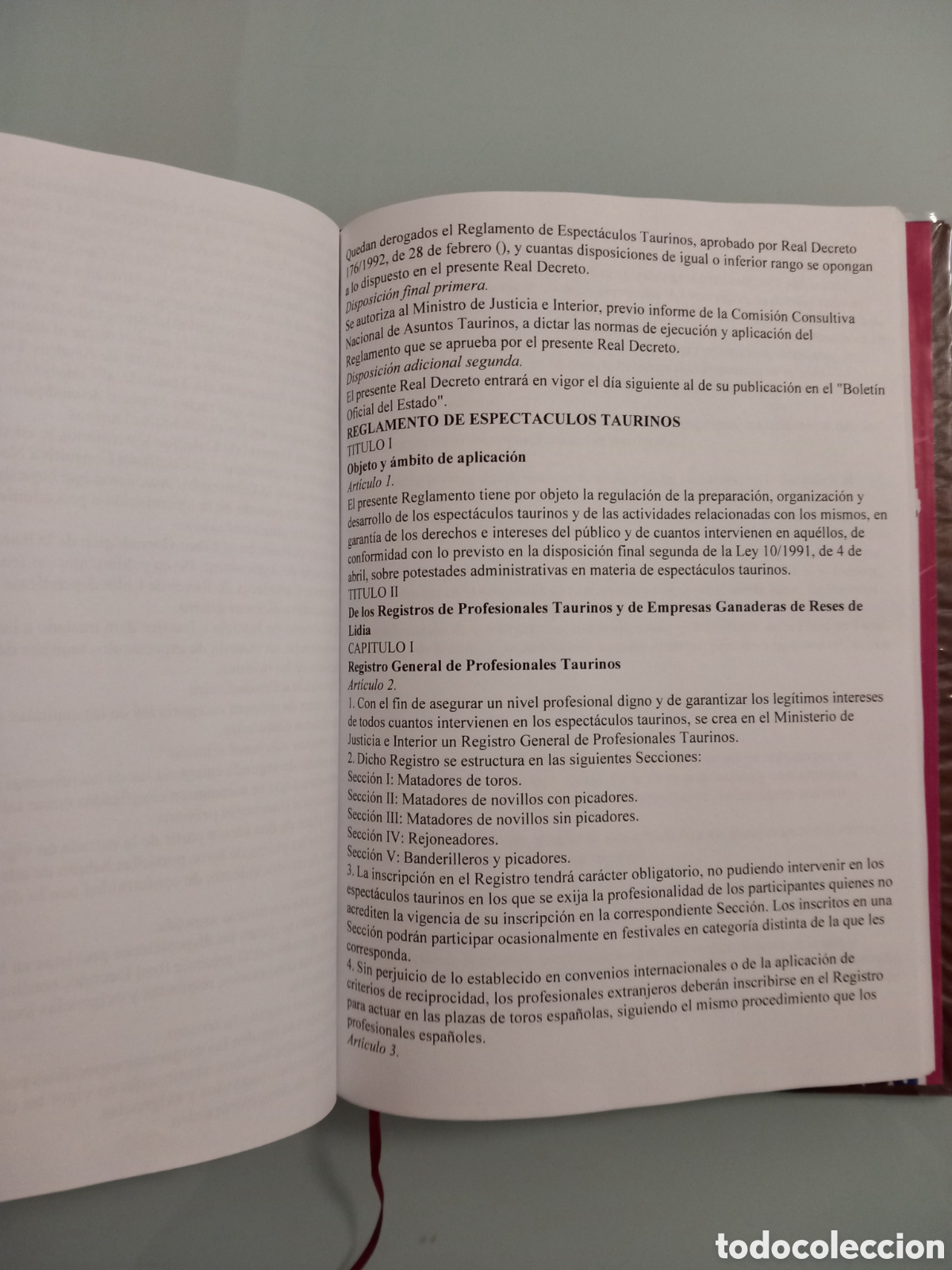 Libros de segunda mano: Reglamento Taurino 1996 - Foto 4