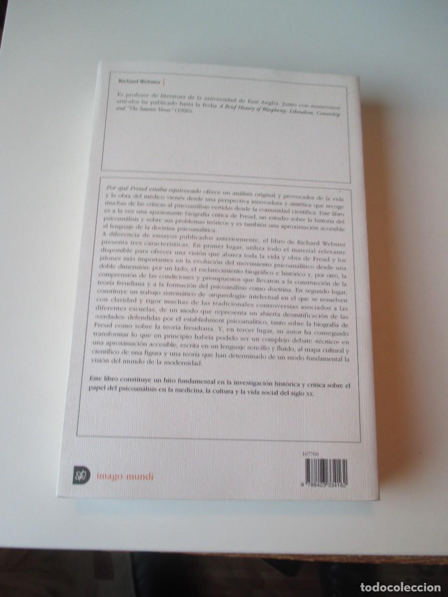 Libros de segunda mano: RICHARD WEBSTER Por qu&eacute; Freud estaba equivocado W37586 - Foto 2
