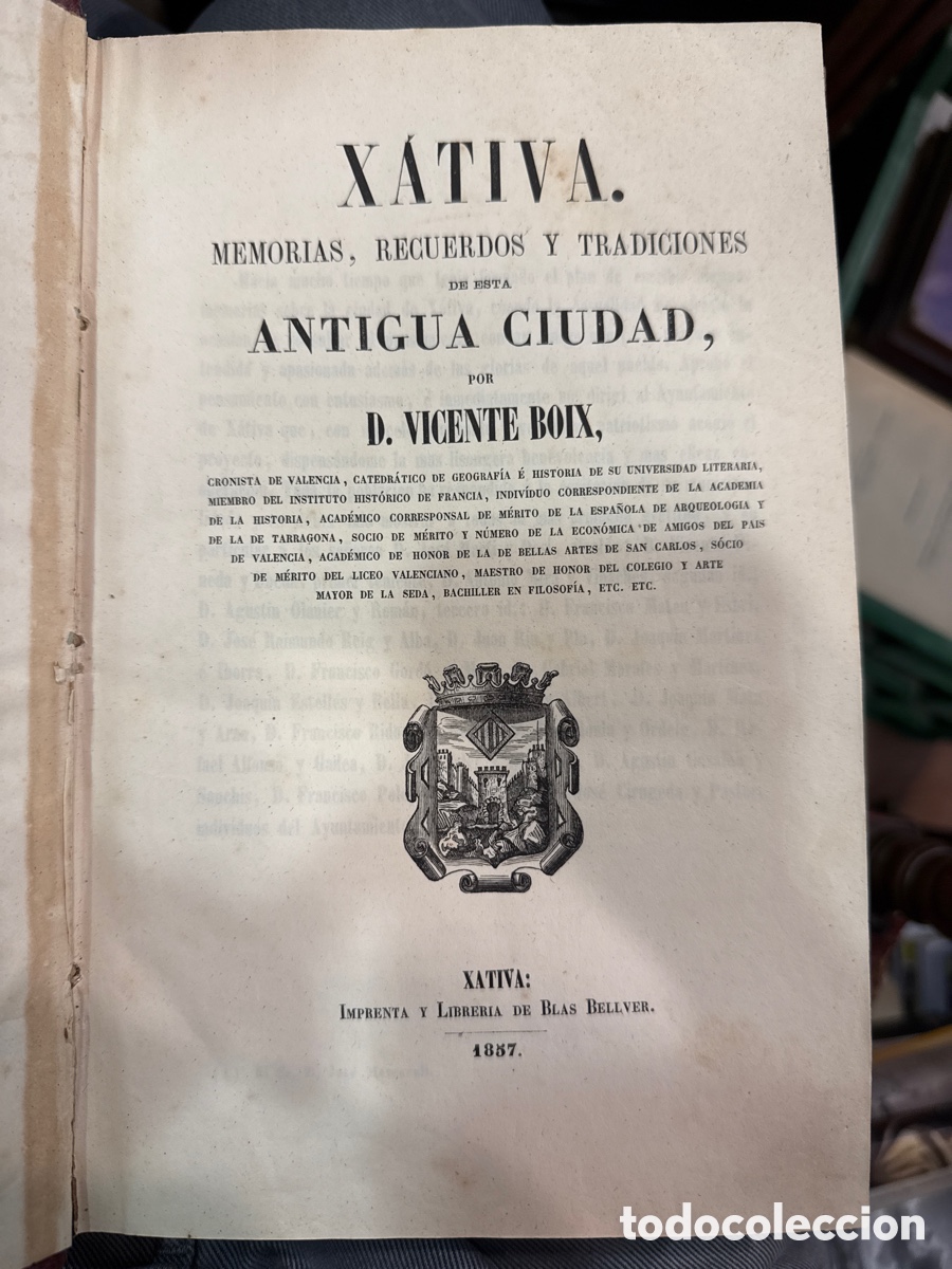 Libri di seconda mano: BOIX, Vicente. X&aacute;tiva: memorias, recuerdos y tradiciones de esta antigua ciudad