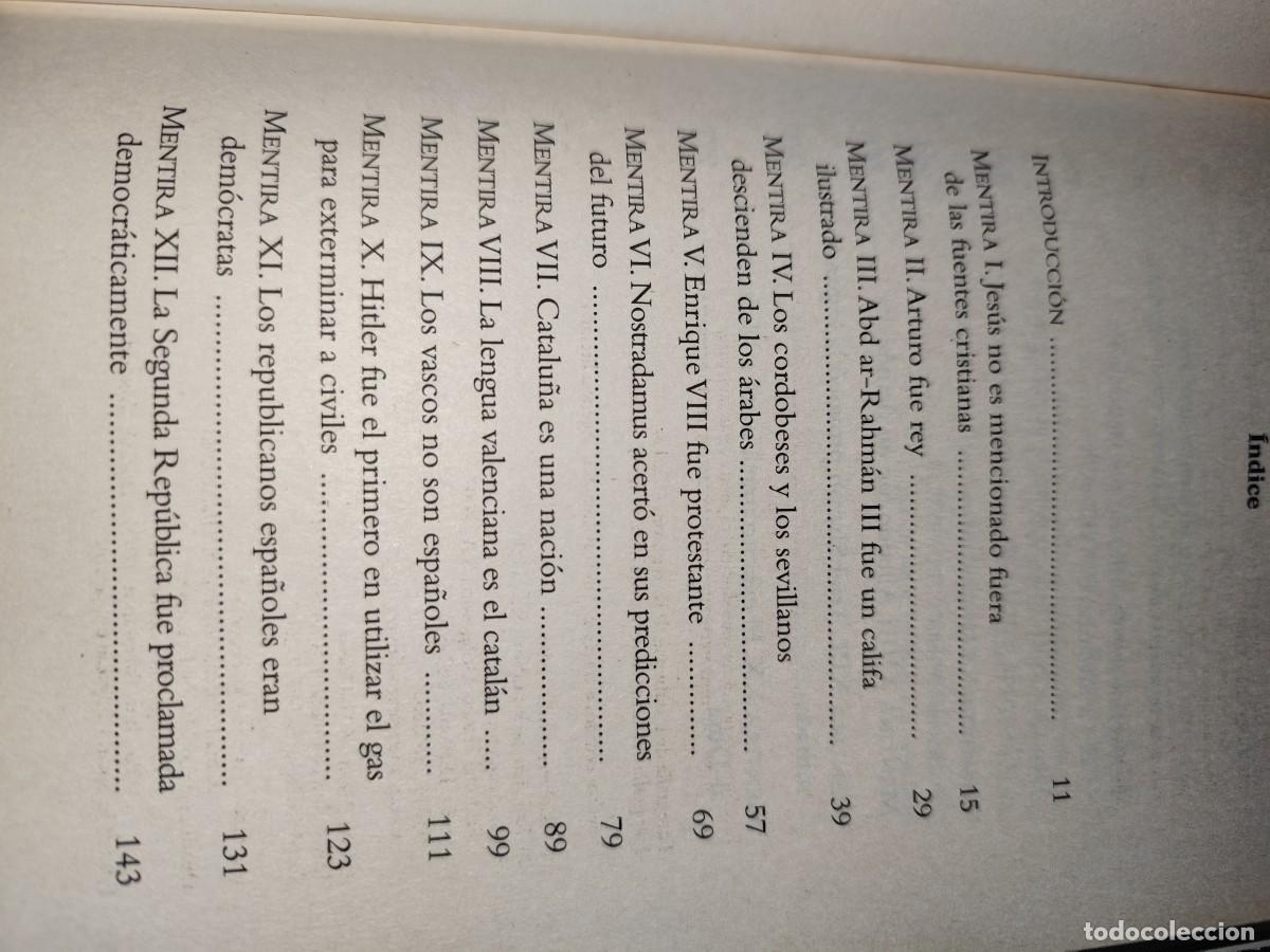 Libros de segunda mano: MENTIRAS DE LA HISTORIA DE USO COMUN / CESAR VIDAL / ARM50 / PLANETA / - Foto 7