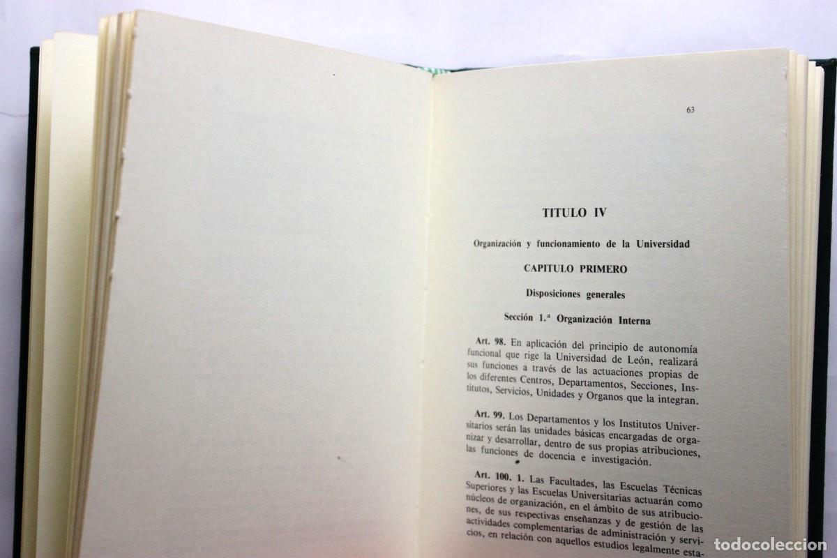 Libros de segunda mano: ESTAUTO DE LA UNIVERSIDAD DE LE&Oacute;N. 1991. - Foto 8