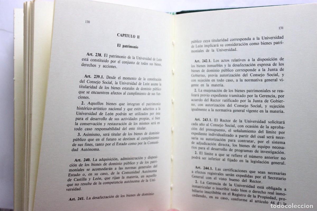 Libros de segunda mano: ESTAUTO DE LA UNIVERSIDAD DE LE&Oacute;N. 1991. - Foto 9