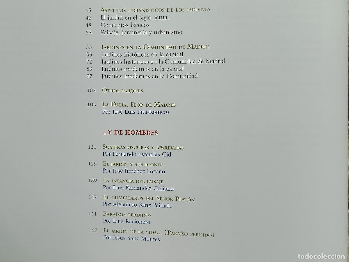 Libros de segunda mano: VV.AA.: De jardines y de hombres (Comunidad de Madrid. 1998) - Foto 4
