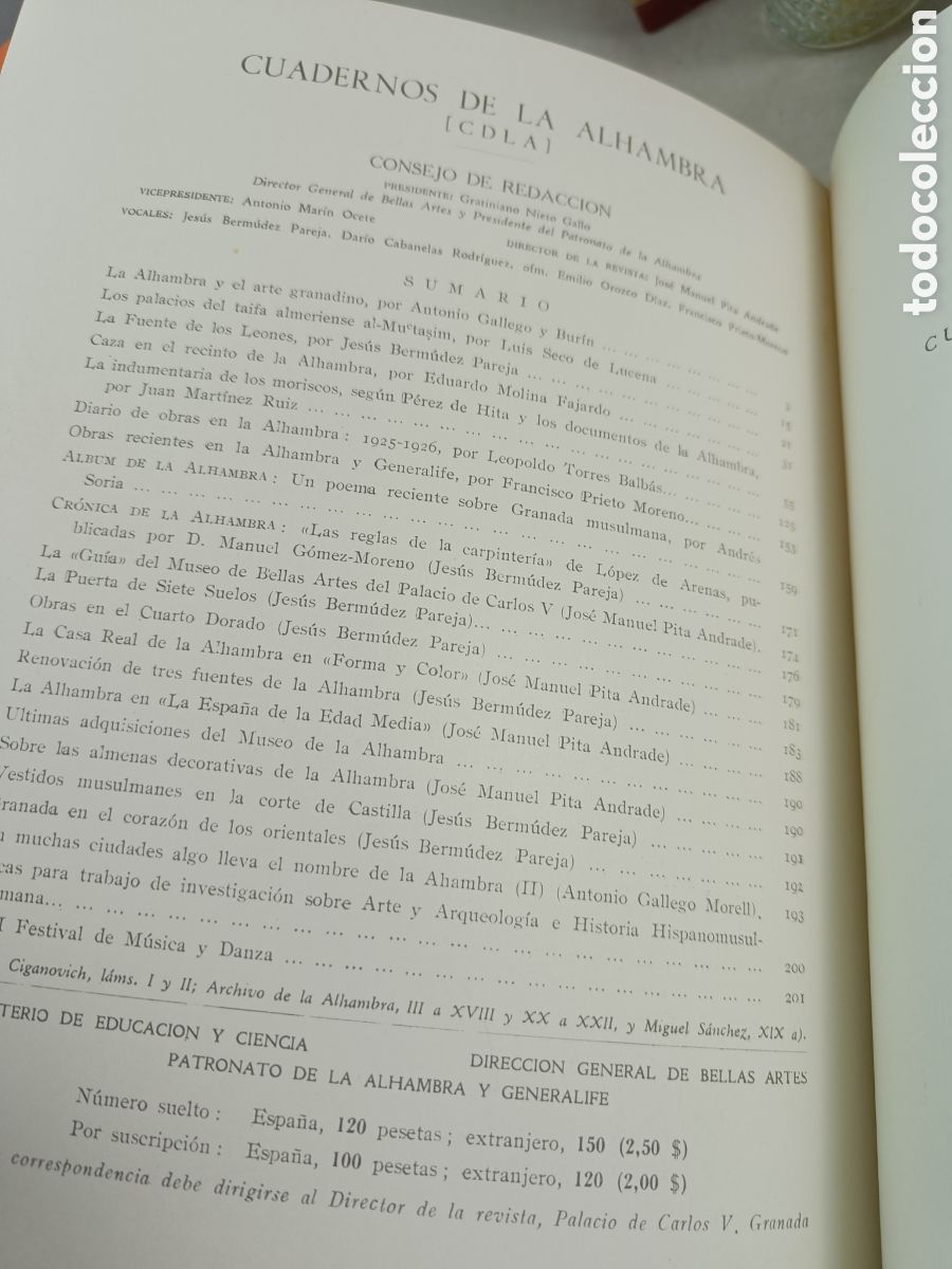 Libros de segunda mano: CUADERNOS DE LA ALHAMBRA. N&ordm;3 GRANADA, 1967. - Foto 2