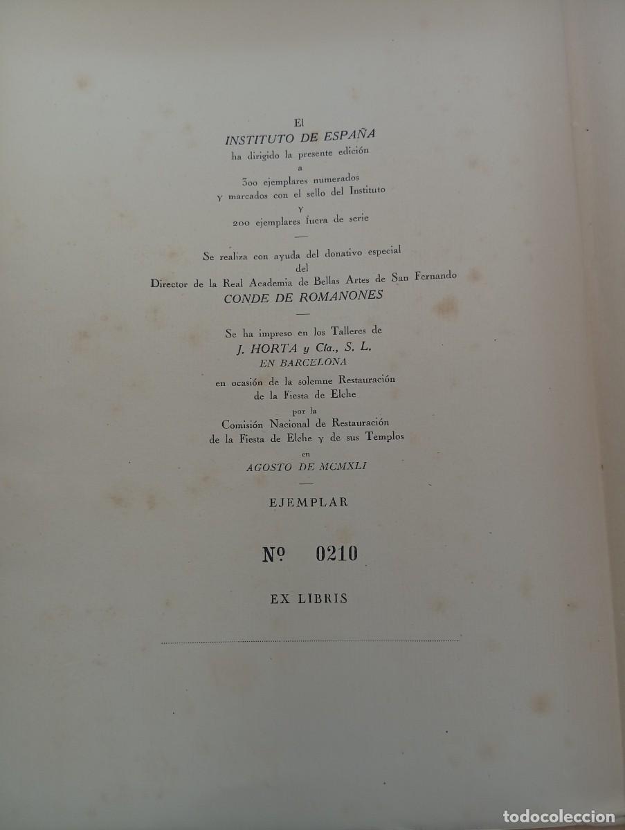 Libros de segunda mano: ELCHE, EL CONSUETA DE LA FIESTA DE ELCHE. EDICI&Oacute;N FACSIMIL NUMERADA, 1941. - Foto 17