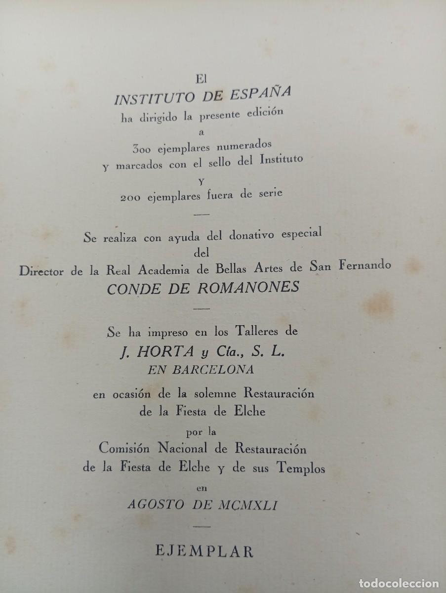 Libros de segunda mano: ELCHE, EL CONSUETA DE LA FIESTA DE ELCHE. EDICI&Oacute;N FACSIMIL NUMERADA, 1941. - Foto 19