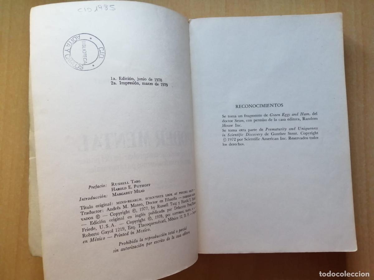 Libros de segunda mano: PODER MENTAL - Russell Targ y Harold Puthoff - Foto 5