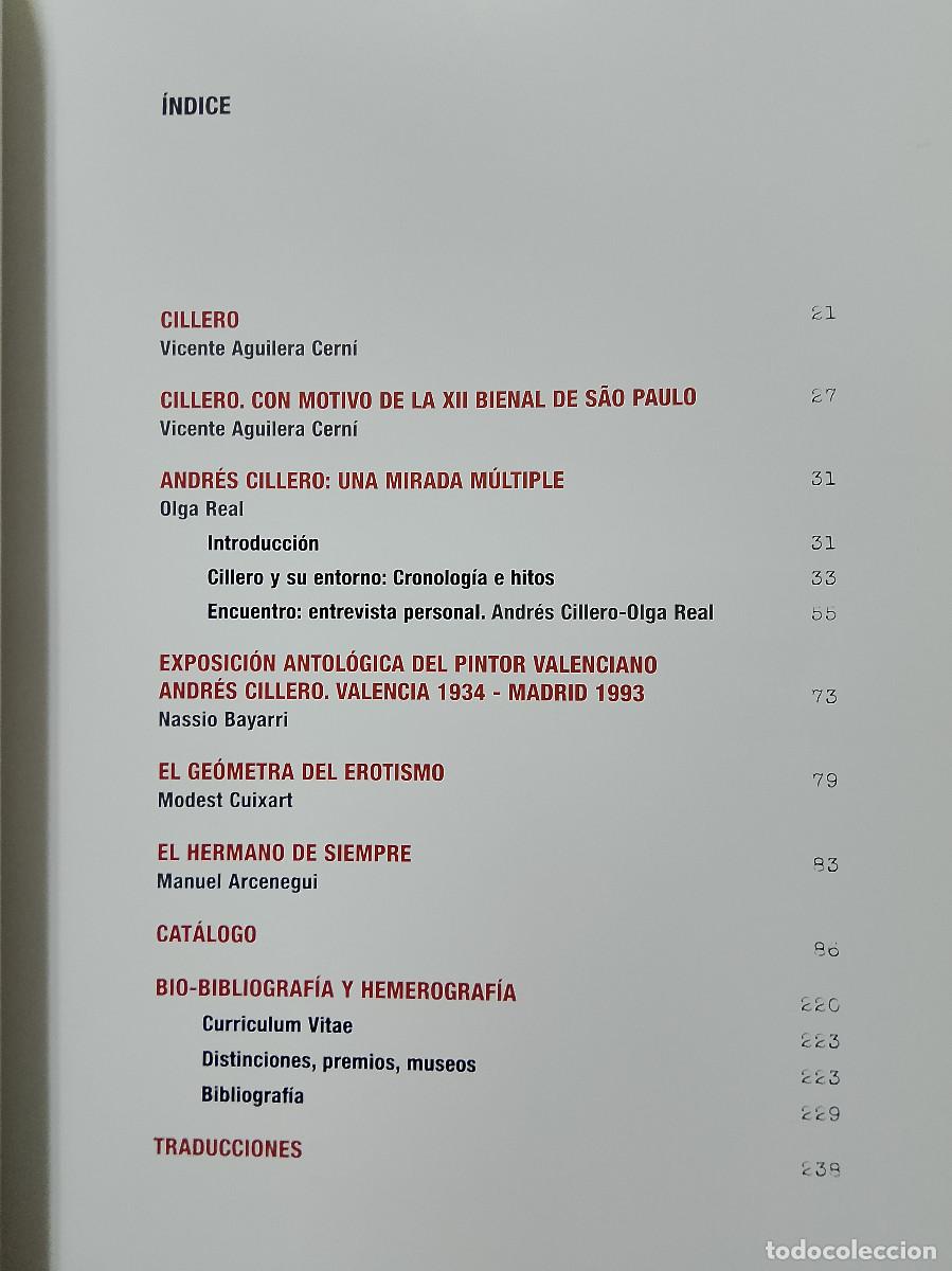 Libros de segunda mano: VV.AA.: Andr&eacute;s Cillero. Una mirada m&uacute;ltiple (Generalitat Valenciana. 2002) - Foto 3