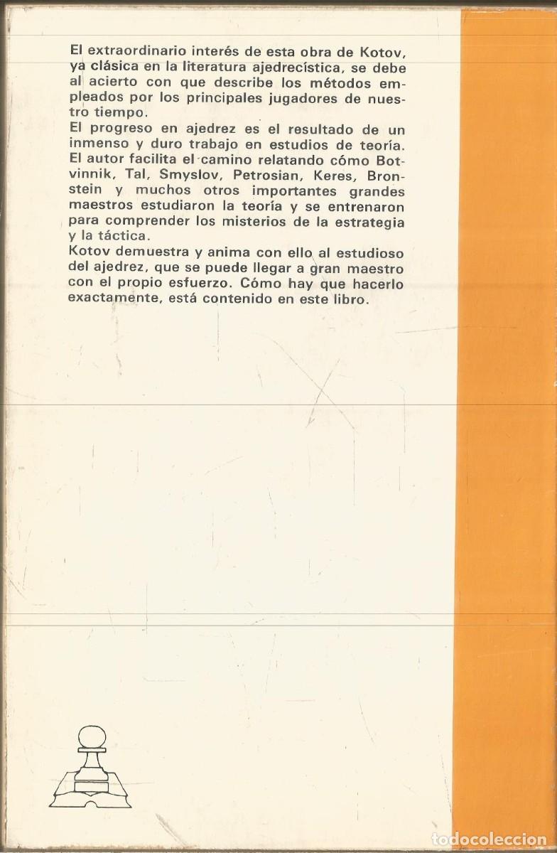 Libros de segunda mano: KOTOV. PIENSE COMO UN GRAN MAESTRO. RICARDO AGUILERA. AJEDREZ - Foto 2
