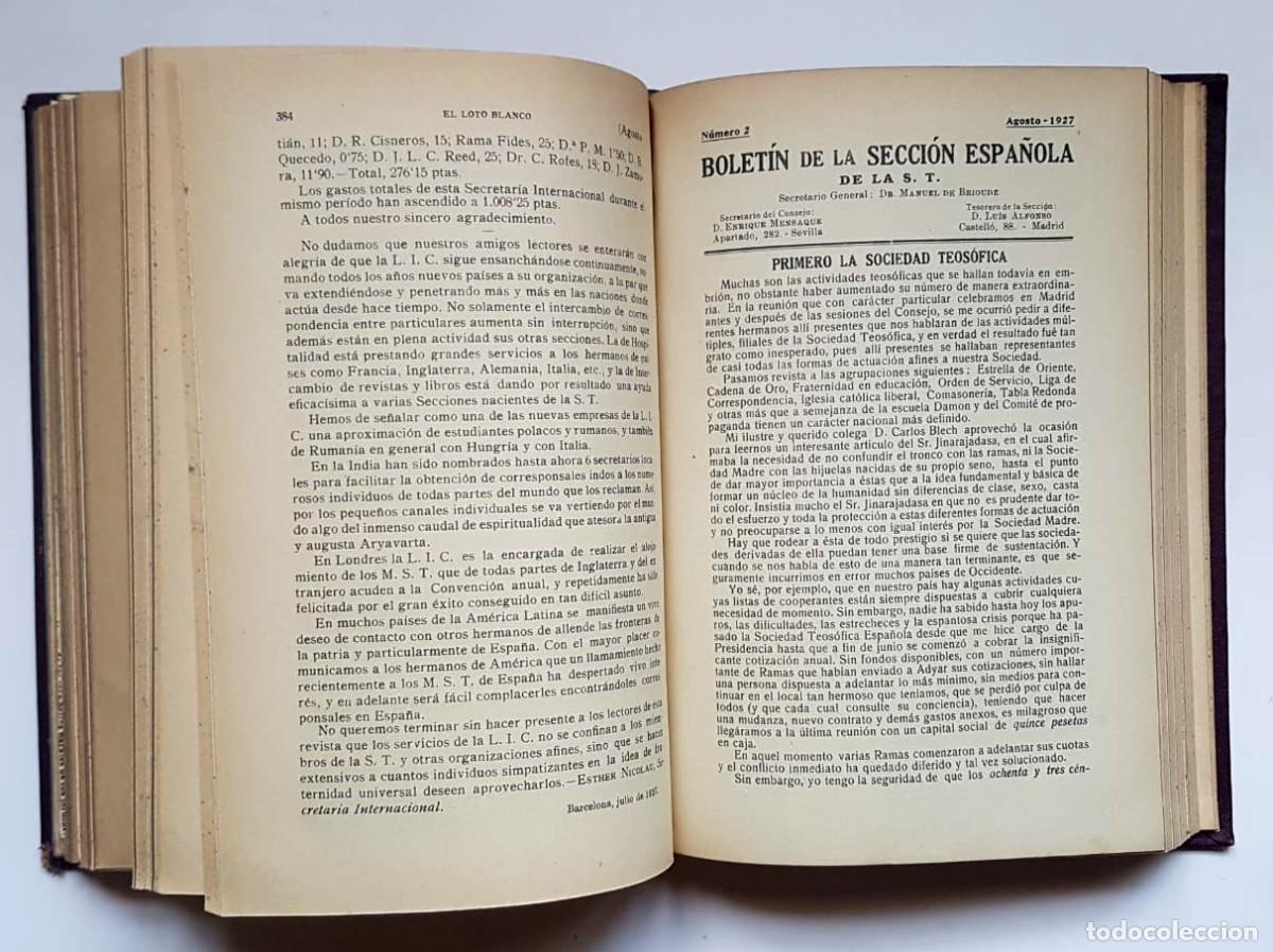 Libros de segunda mano: El Loto Blanco, 12 n&uacute;meros a&ntilde;o 1927 - Foto 12