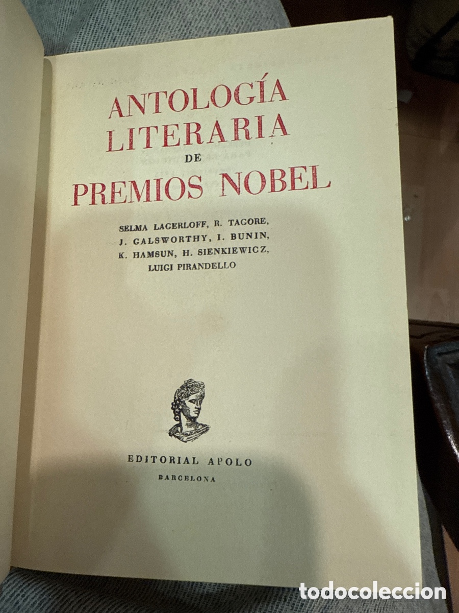Libri di seconda mano: ANTOLOG&Iacute;A literaria de premios N&oacute;bel