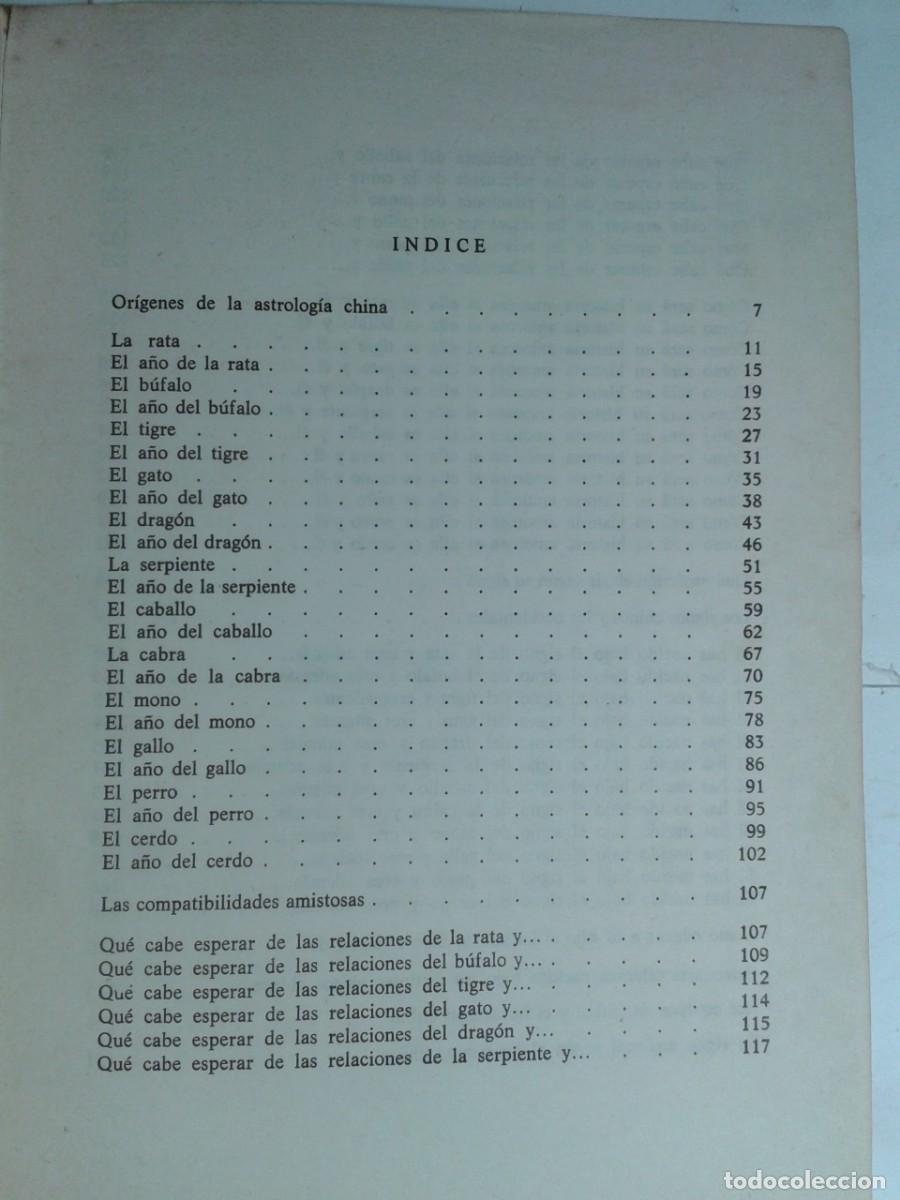 Libros de segunda mano: EL HOROSCOPO CHINO 19?? EDICIONES ORLY - Foto 3