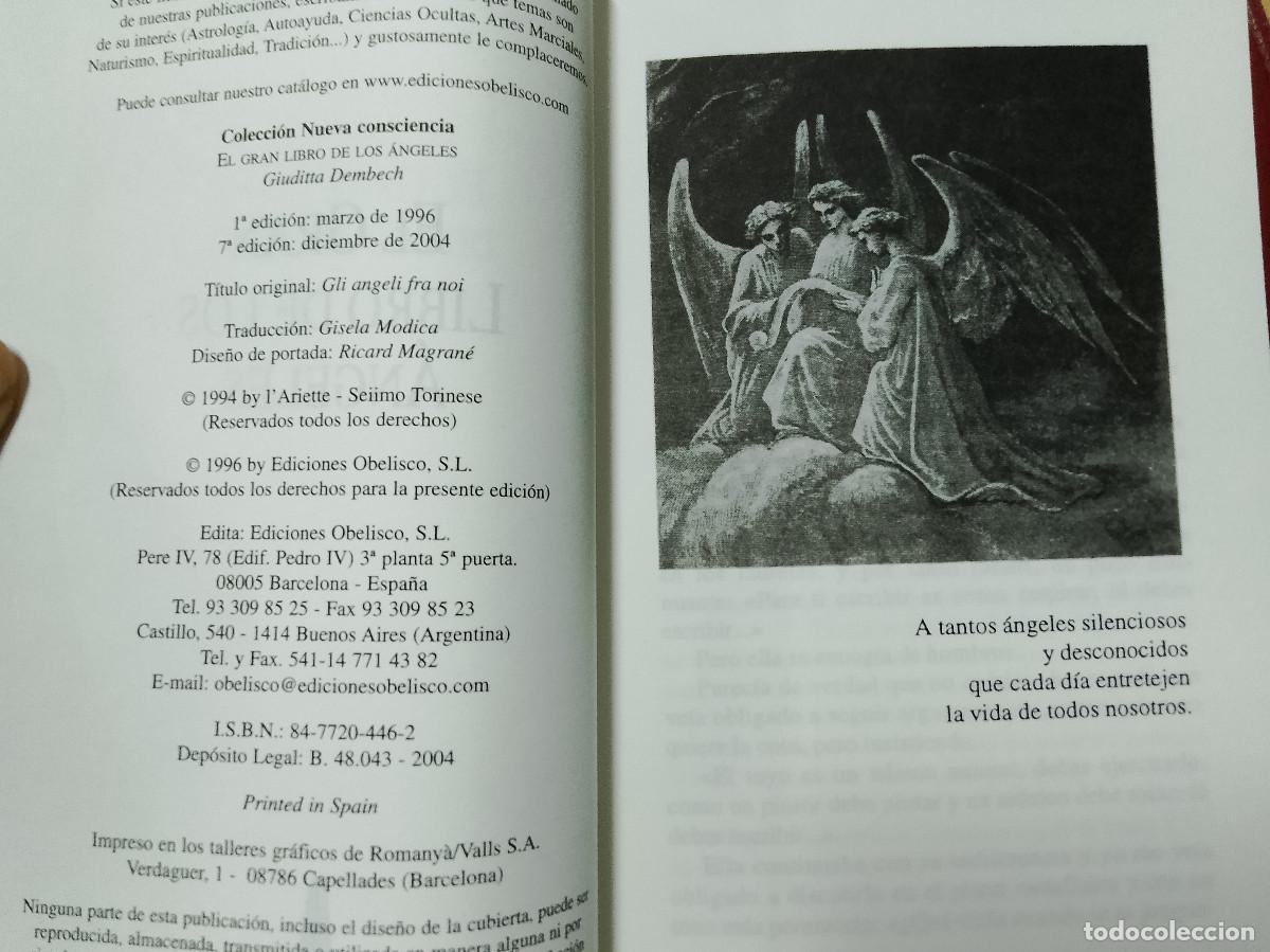 Libros de segunda mano: Giuditta Dembech: El gran libro de los &Aacute;ngeles (Ediciones Obelisco. 2004) - Foto 3