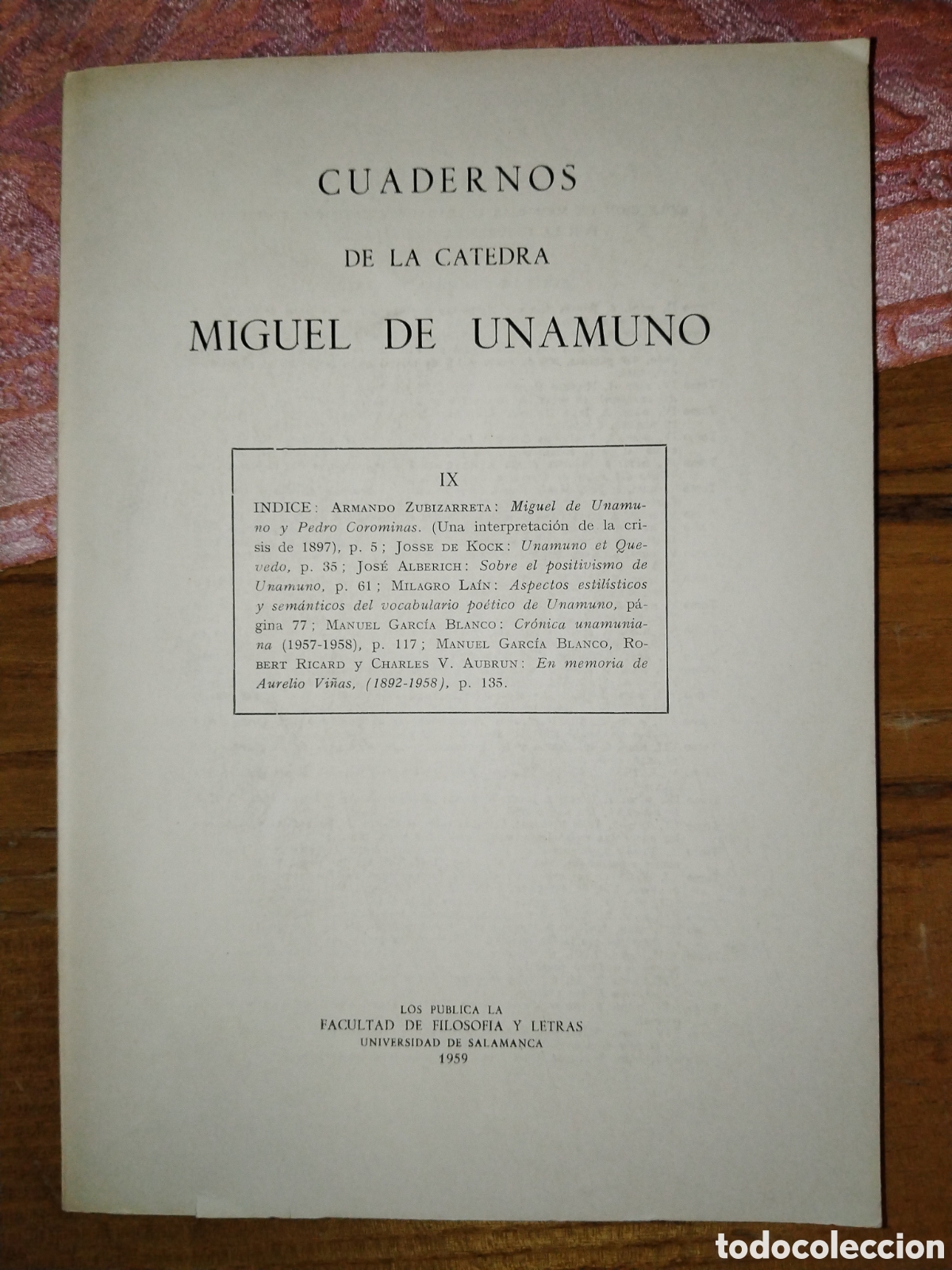 Libros de segunda mano: Cuadernos de la c&aacute;tedra. Miguel de Unamuno - Foto 1
