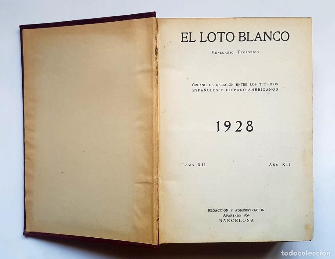 Libros de segunda mano: El Loto Blanco, 12 n&uacute;meros a&ntilde;o 1928 - Foto 3