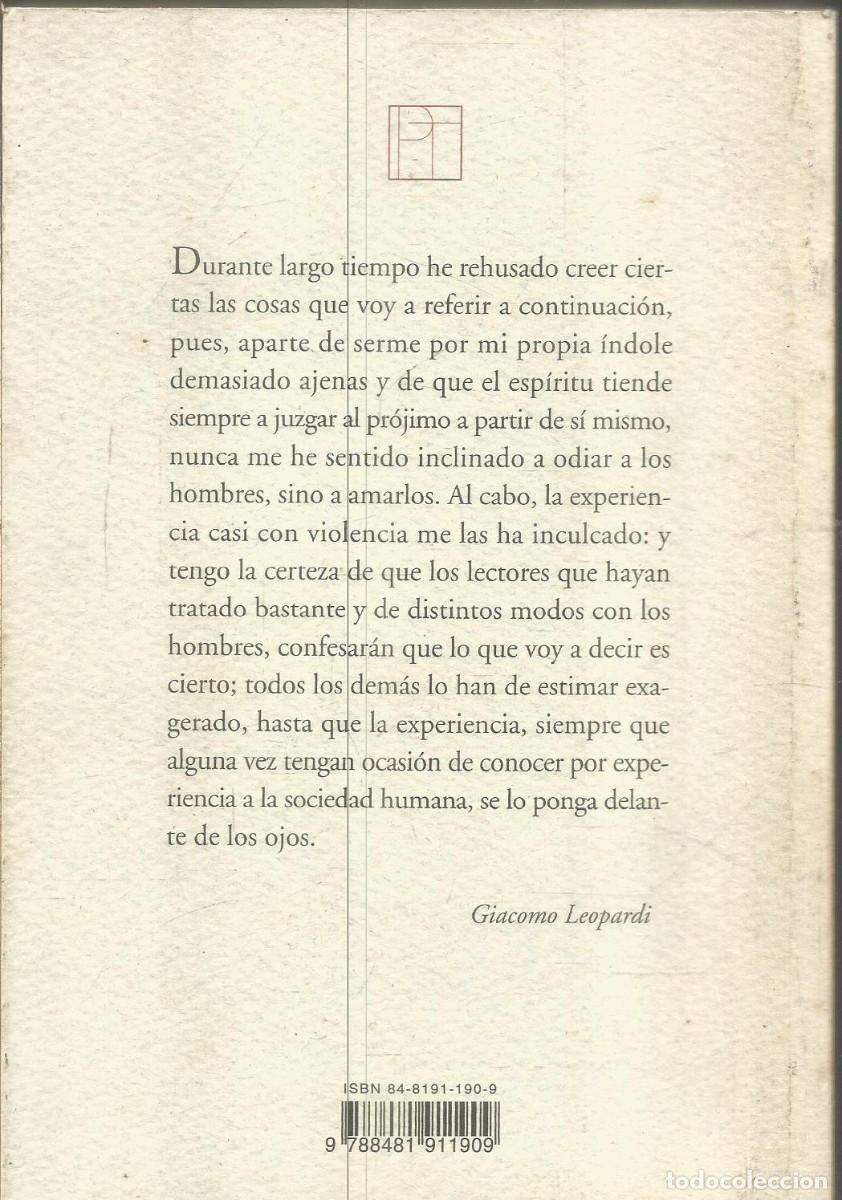 Libros de segunda mano: GIACOMO LEOPARDI. PENSAMIENTOS. PRE-TEXTOS. PRIMERA EDICION - Foto 2