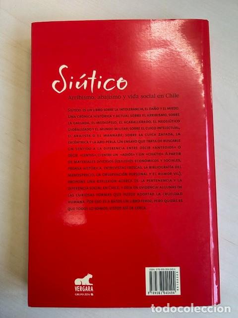 Libros de segunda mano: Si&uacute;tico -Oscar Contardo- - Foto 2