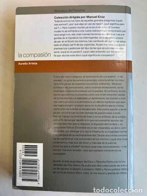 Libros de segunda mano: La compasi&oacute;n -Aurelio Arteta- - Foto 2