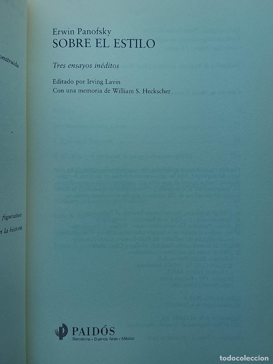 Libros de segunda mano: Erwin Panofsky. Tres ensayos in&eacute;ditos - Foto 2