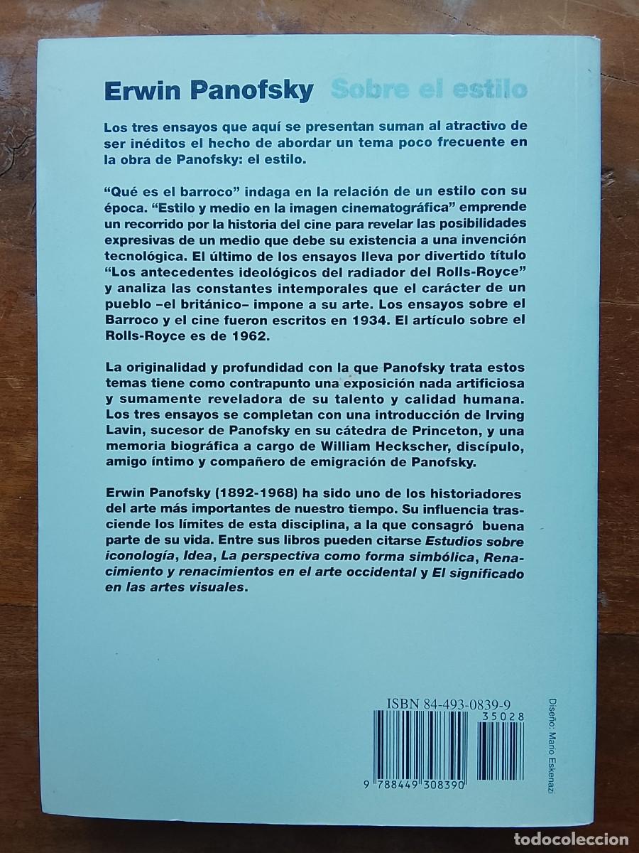 Libros de segunda mano: Erwin Panofsky. Tres ensayos in&eacute;ditos - Foto 5