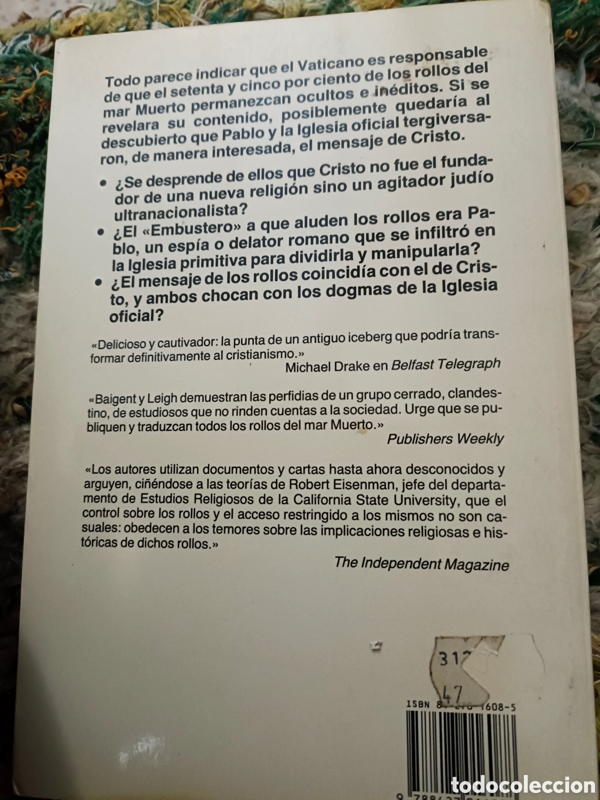 Libros de segunda mano: Libro el esc&aacute;ndalo de los rollos del mar muerto - Foto 2