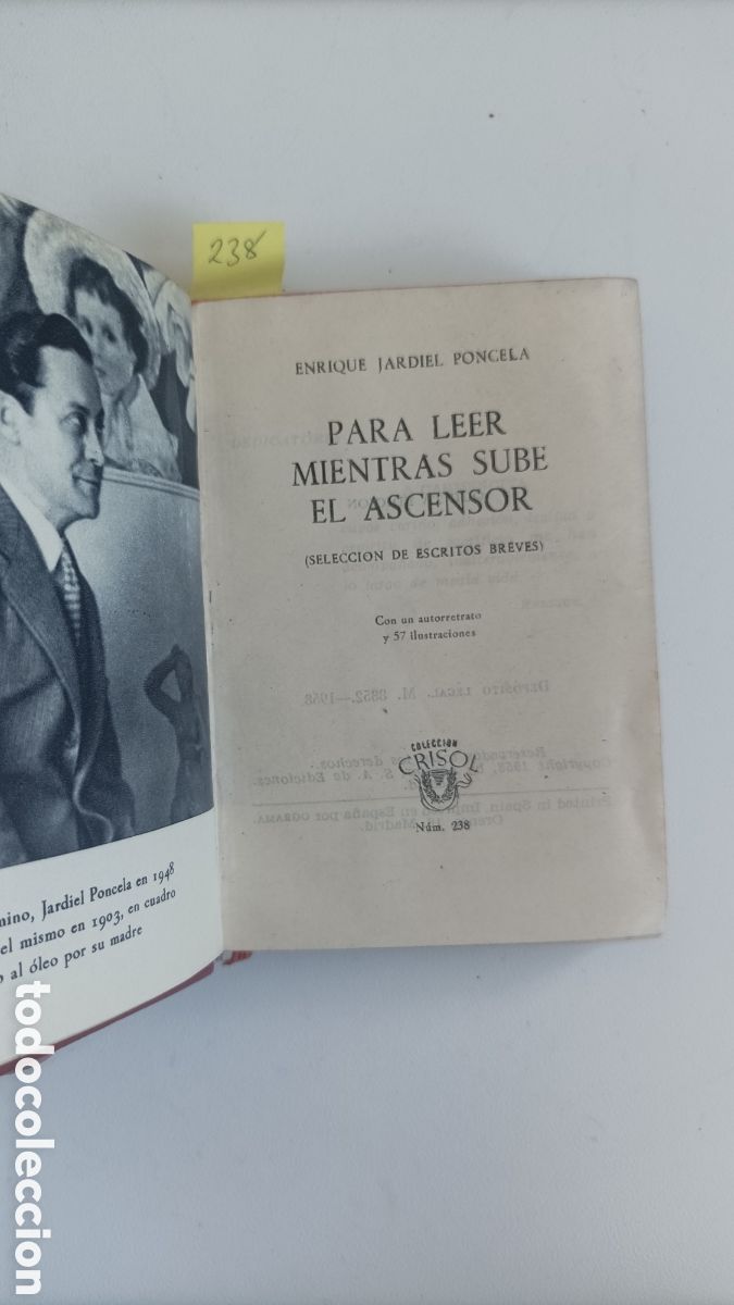 Libros de segunda mano: Crisol 238, Jardiel Poncela, Para leeer en el ascensor, Aguilar - Foto 3