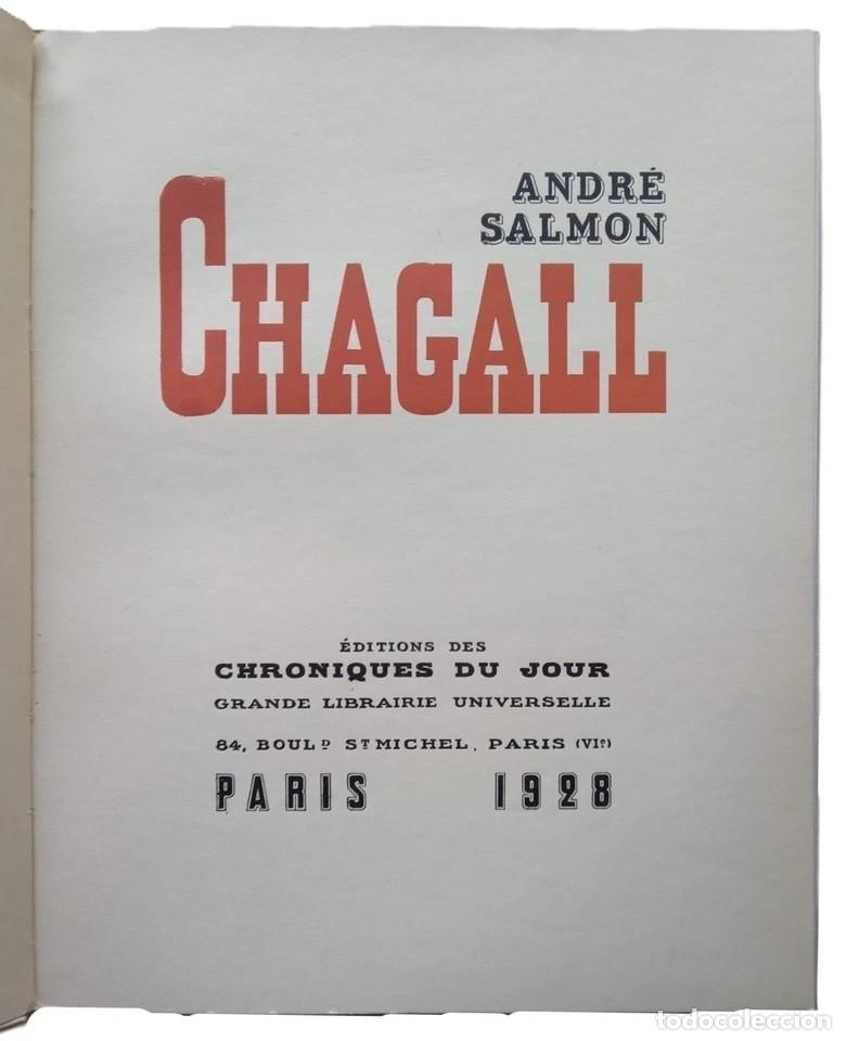 Libros de segunda mano: Salmon, Andr&eacute; - Chagall - Primera Edici&oacute;n - (1928) - Foto 2