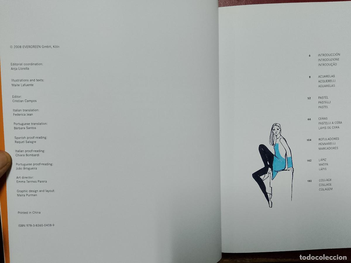 Libros de segunda mano: Maite Lafuente: T&eacute;cnicas de ilustraci&oacute;n de moda (Evergreen. 2008) - Foto 3