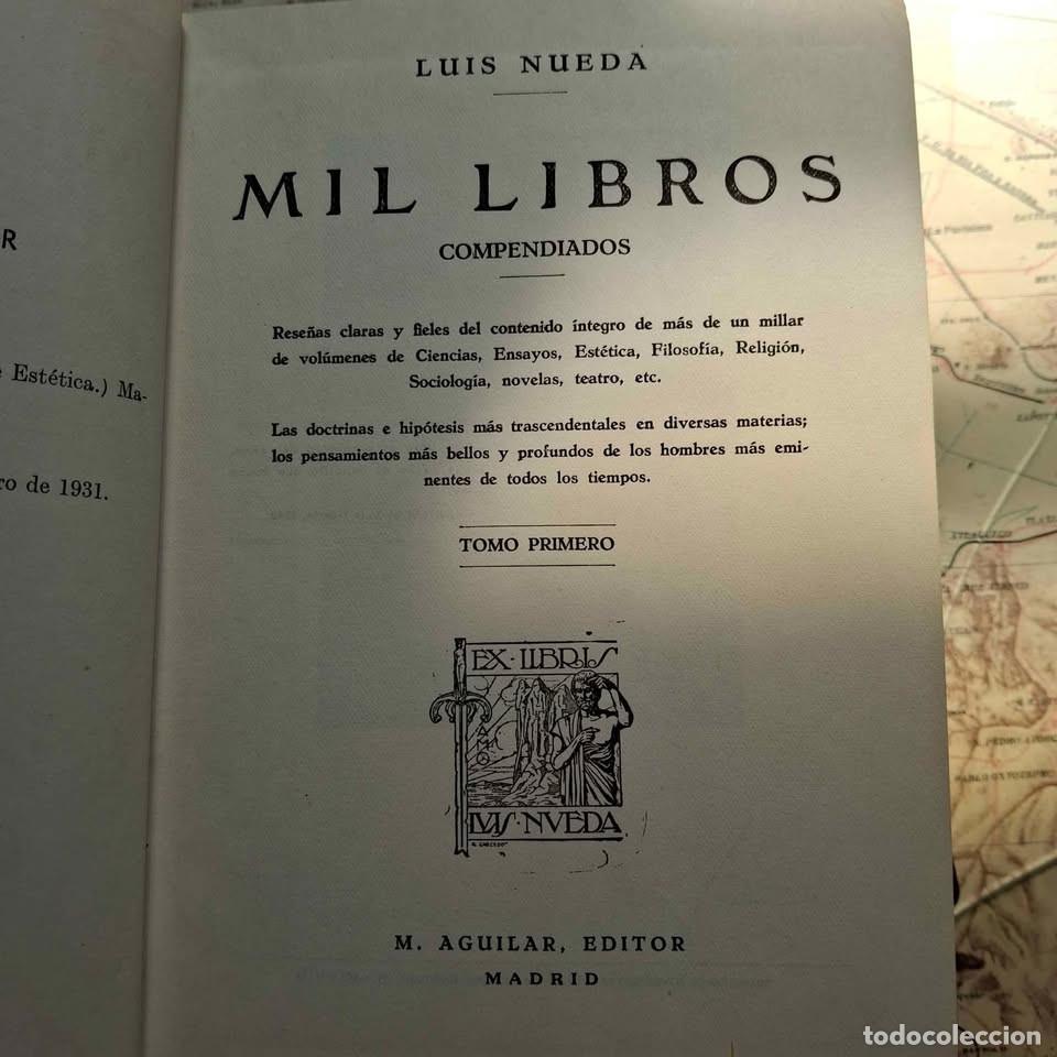 Libros de segunda mano: Mil Libros. Luis Nueda. 1940. Primera edici&oacute;n - Foto 3