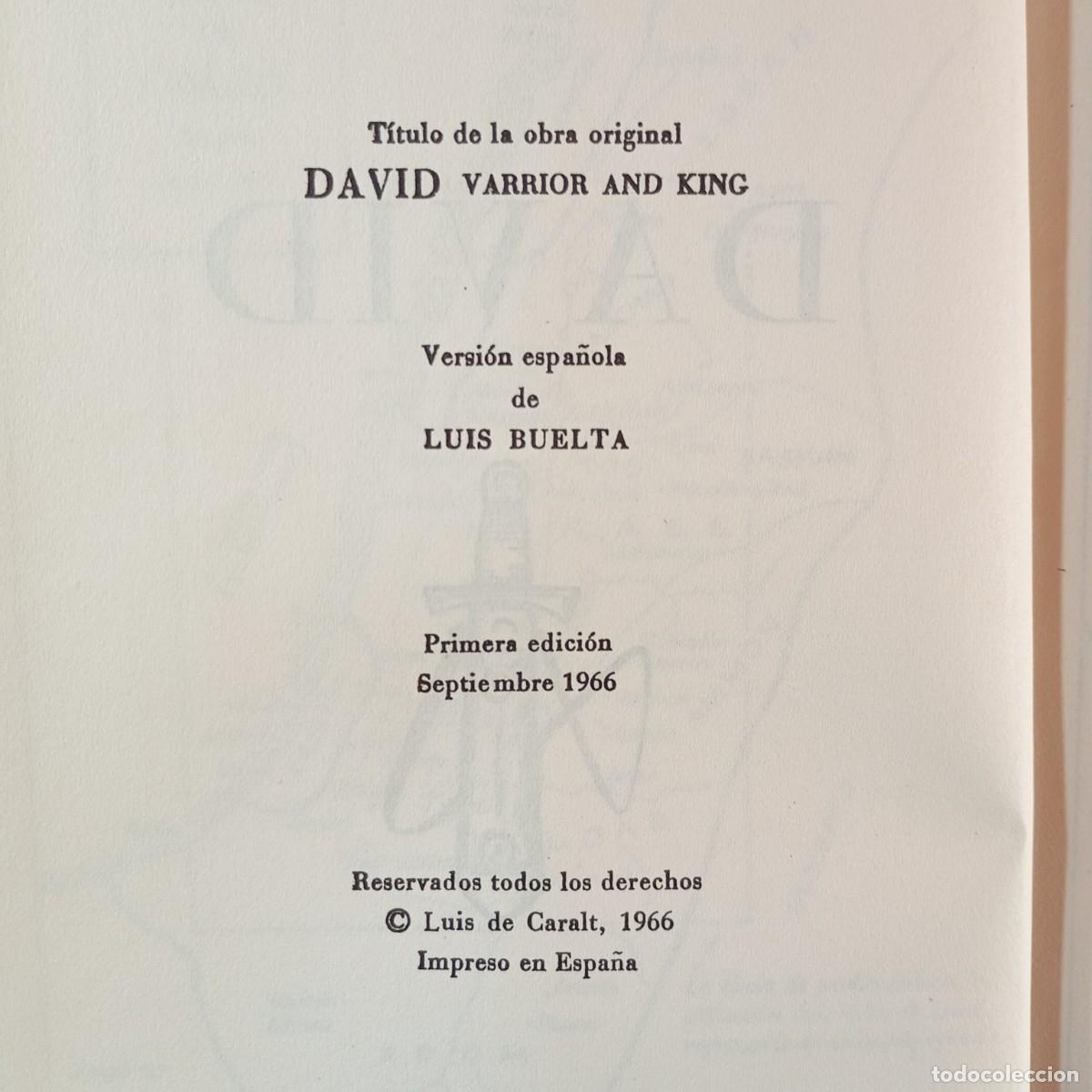 Libros de segunda mano: DAVID - FRANK G. SLAUGHTER - LUIS DE CARALT EDITOR - 1966 / 13136 - Foto 4