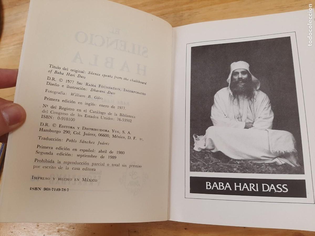 Libros de segunda mano: El silencio habla - Baba Hari Dass - Yug 1989 - Foto 4