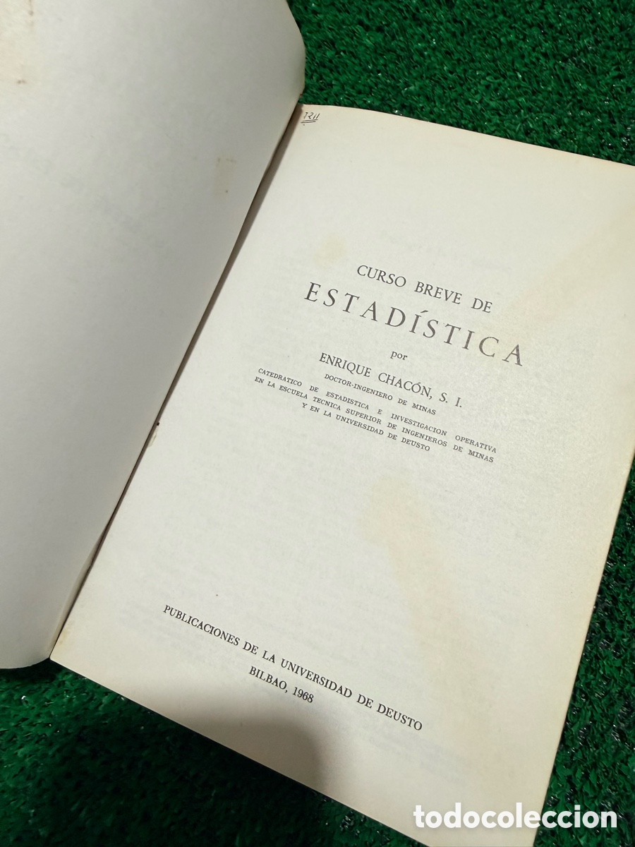 Libros de segunda mano: Curso breve de estad&iacute;stica - P. Enrique Chac&oacute;n SL - Foto 4