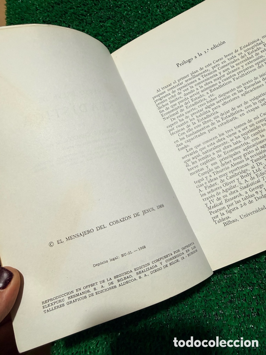 Libros de segunda mano: Curso breve de estad&iacute;stica - P. Enrique Chac&oacute;n SL - Foto 5