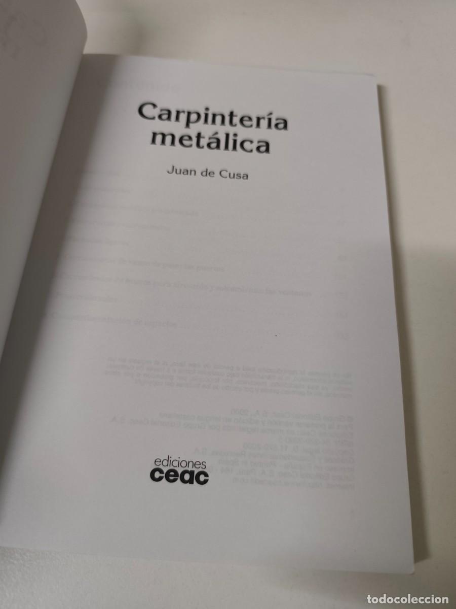 Libros de segunda mano: CARPINTERIA METALICA. JUAN DE CUSA. - Foto 4