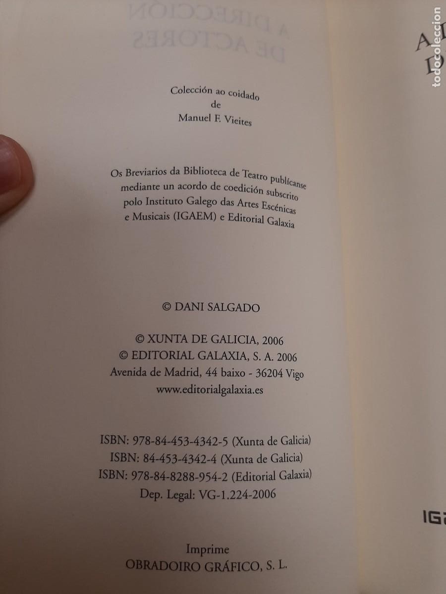 Libros de segunda mano: A direcci&oacute;n de actores - Salgado, Dani - Galaxia, 2006 - Foto 4