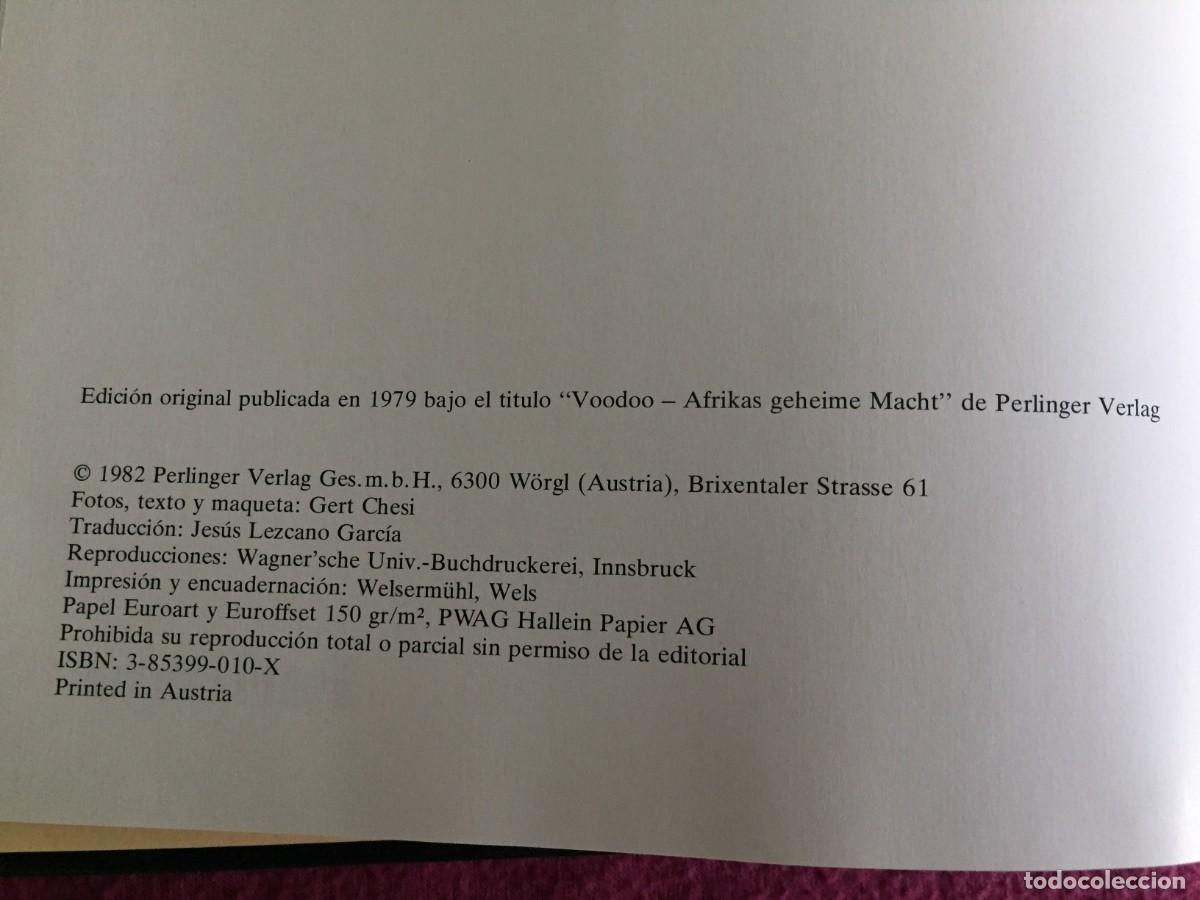 Libros de segunda mano: Antiguo libro VUDU - El poder secreto de Africa. Gert Chesi. Perlinger 1982 - Foto 3