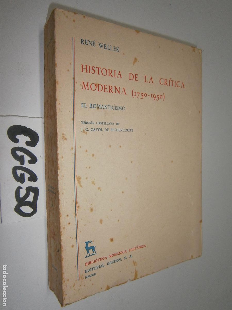 Libros de segunda mano: HISTORIA DE LA CRITICA ESPA&Ntilde;OLA - EL ROMANTICISMO - Foto 1
