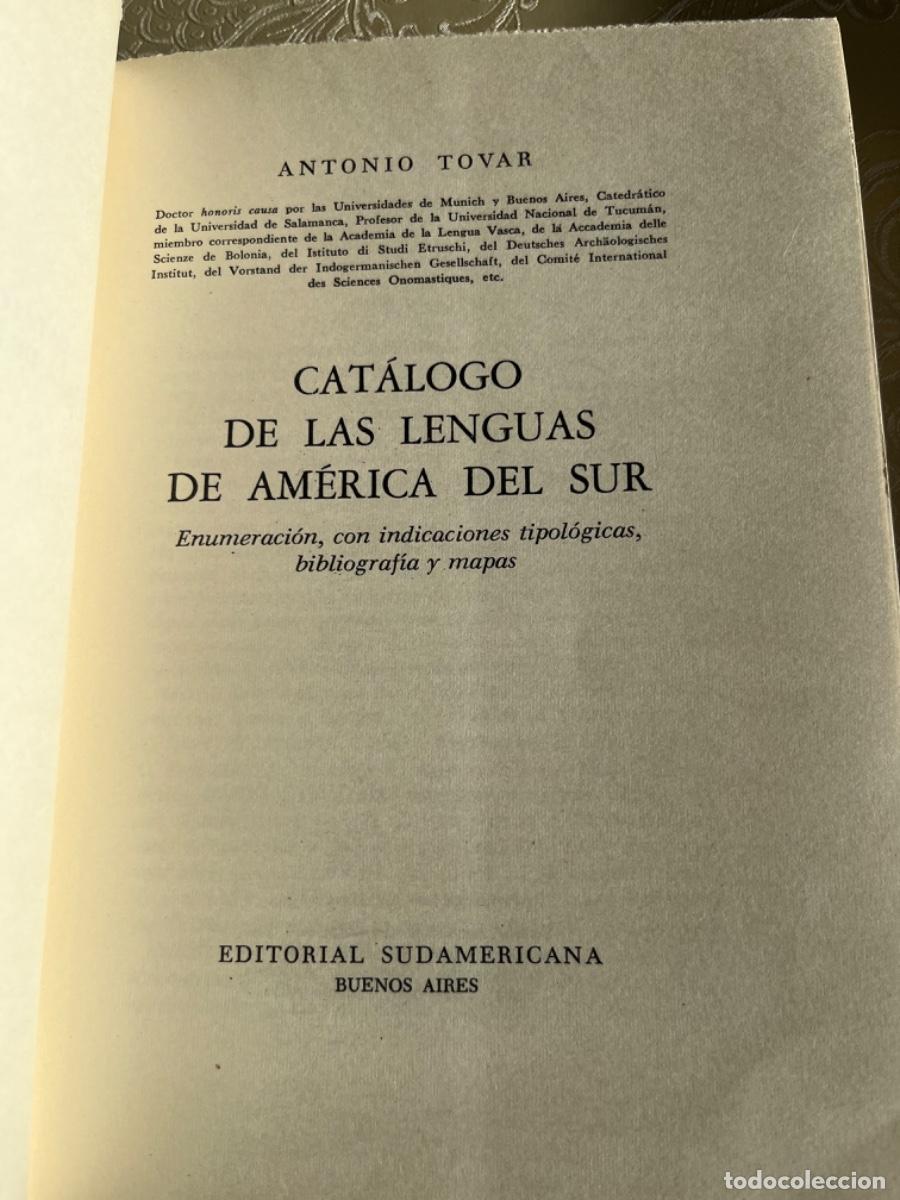 Libros de segunda mano: Tovar, Antonio.- Cat&aacute;logo de las lenguas de Am&eacute;rica del Sur. - Foto 5