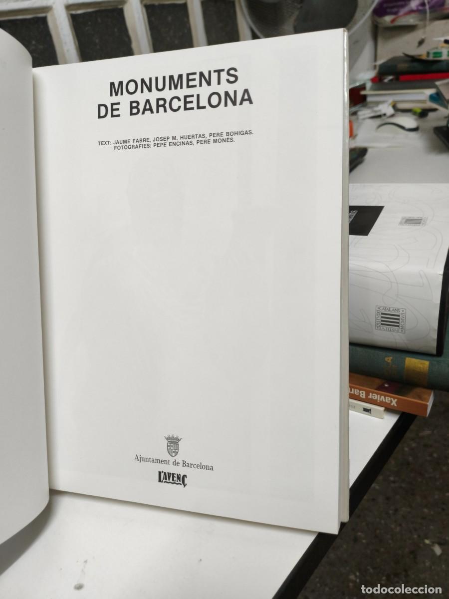 Libros de segunda mano: MONUMENTS DE BARCELONA (LAVEN&Ccedil;, 1984) JAUME FABRE - Foto 2