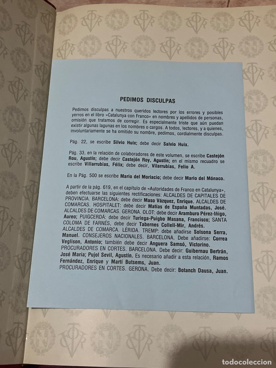 Libros de segunda mano: Libro Catalunya con Franco | Editorial Mare Nostrum | 1984 - Foto 3