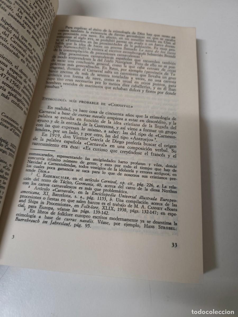 Libros de segunda mano: EL CARNAVAL - JULIO CARO BAROJA - TAURUS EDICIONES - 1979 - Foto 4