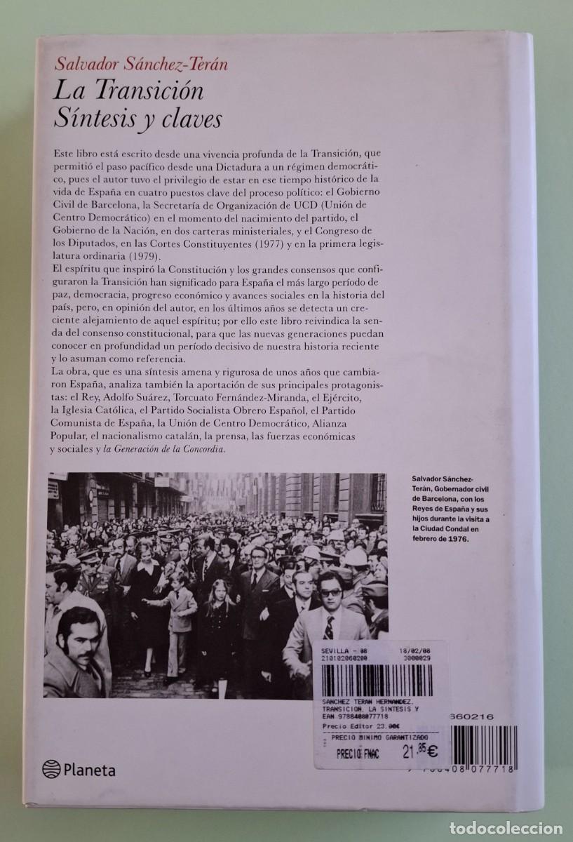Libros de segunda mano: LIBRO. LA TRANSICI&Oacute;N. S&Iacute;NTESIS Y CLAVES, de Salvador S&aacute;nchez-Ter&aacute;n - Foto 2