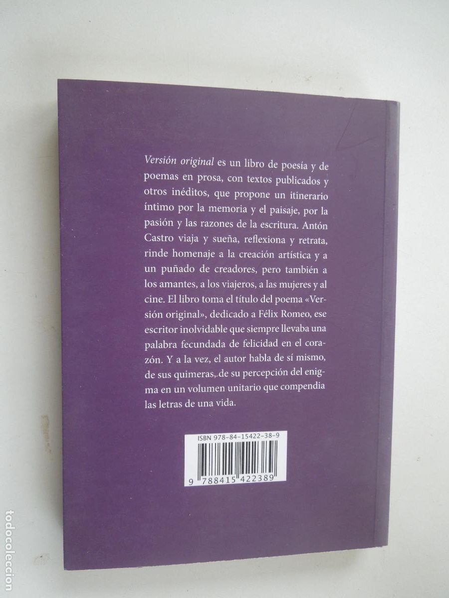 Libros de segunda mano: VERSION ORIGINAL - ANTON CASTRO - EDICIONES DE LA ISAL DE SISTOL&Aacute; -SEVILLA 2012 - INKLINGS - R&Uacute;STICA - Foto 5